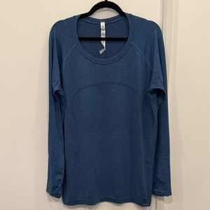 Lululemon Swiftly Tech Blue Long Sleeve Top